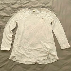 Zara Girls white long sleeved shirt